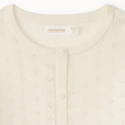 Gebreide meisjes vest met lange mouwen