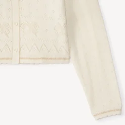 Gebreide meisjes vest met lange mouwen