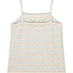 Gebreid en pointelle mesh mouwloos top met ruches meisjes