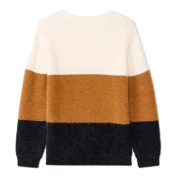 Gebreide oversize trui met colour block effect meisjes