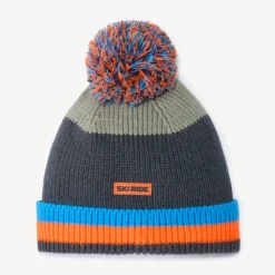 Gebreide ski-muts met microfleece voering jongens