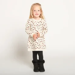Gebreide trui-jurk met fantasie jacquardmotieven meisjes