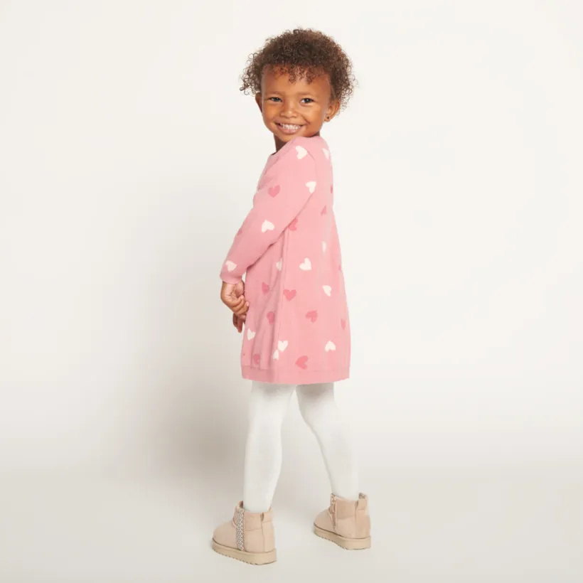 Gebreide trui-jurk met fantasie jacquardmotieven meisjes