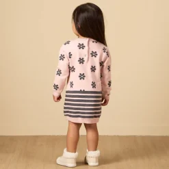 Gebreide trui-jurk met fantasie jacquardmotieven meisjes
