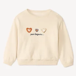 Gebreide trui met geborduurde motieven voor babymeisje