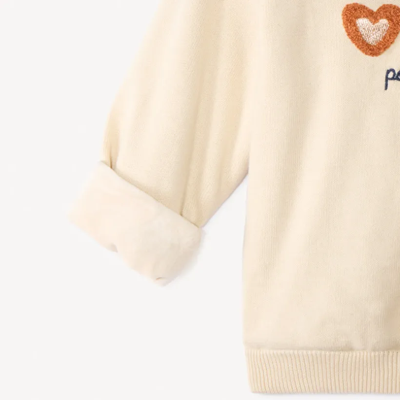 Gebreide trui met geborduurde motieven voor babymeisje