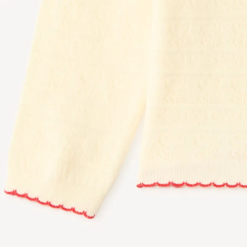 Gebreid fantasy gilet en t-shirt voor babymeisjes