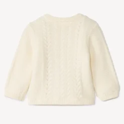 Gebreid kabelvest met jersey voering voor baby