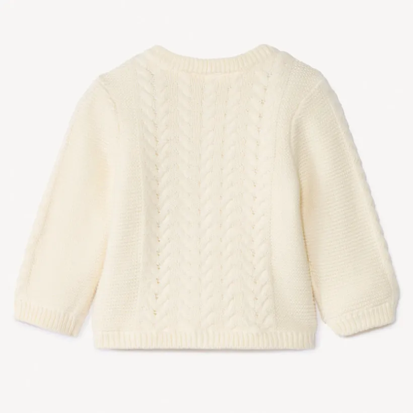 Gebreid kabelvest met jersey voering voor baby