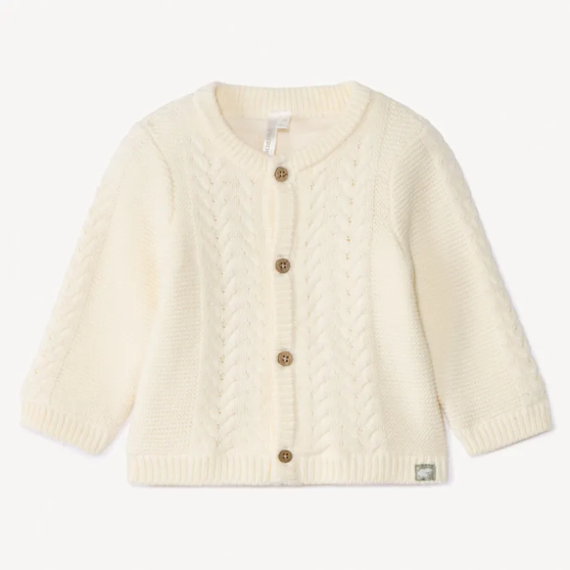 Gebreid kabelvest met jersey voering voor baby