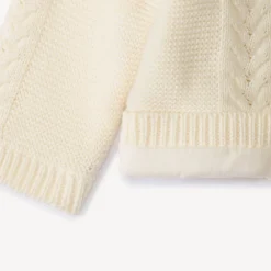 Gebreid kabelvest met jersey voering voor baby