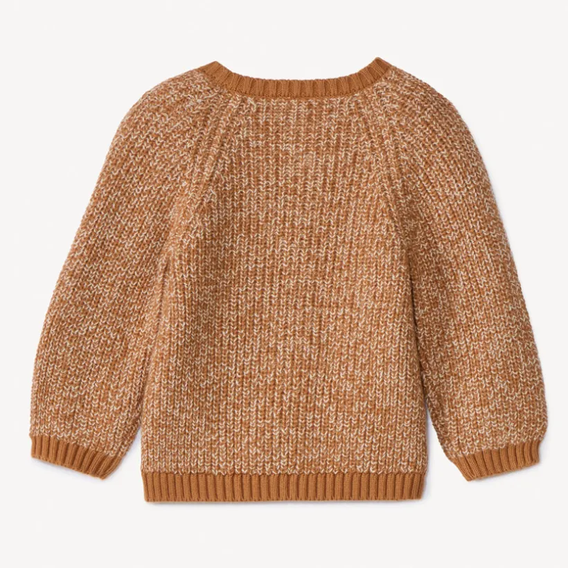 Gebreid perl gilet met gedraaide garens voor babyjongen