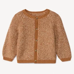 Gebreid perl gilet met gedraaide garens voor babyjongen