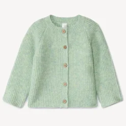 Gebreid vest effen met knopen voor baby