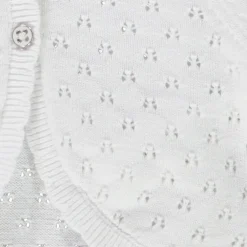 Gebreid vest in opengewerkt gaas meisjes baby
