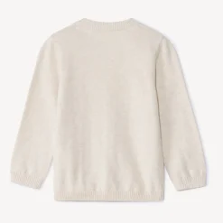 Gebreid vest met effen teddycol voor babyjongens