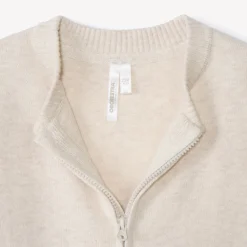 Gebreid vest met effen teddycol voor babyjongens