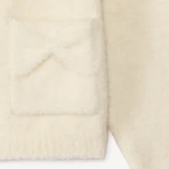 Gebreid vest met geborduurde bloemen meisjes