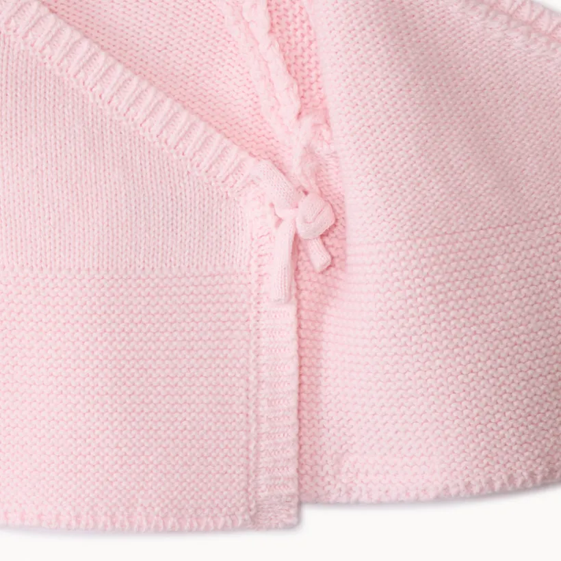 Gebreid vest met overslagkraag voor premature meisjesbaby's
