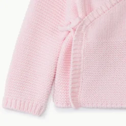 Gebreid vest met overslagkraag voor premature meisjesbaby's