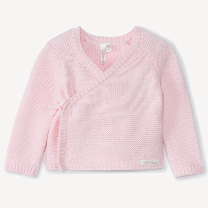 Gebreid vest met overslagkraag voor premature meisjesbaby's