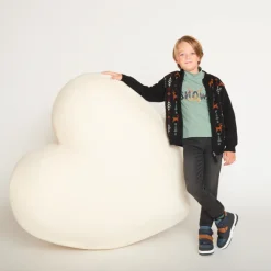 Gebreid vest met sherpa voering en kerstmotieven jongens