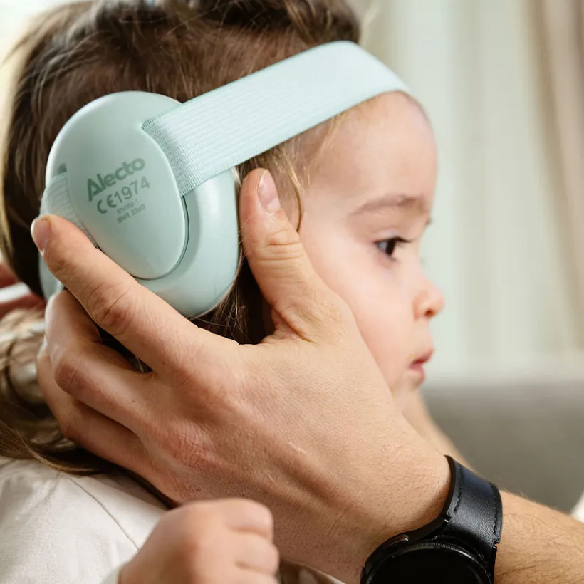 Gehoorbescherming BV74 voor baby's en peuters - Wit/Muntgroen