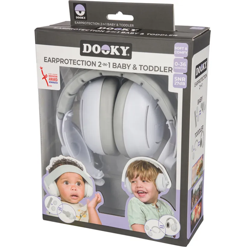 Gehoorbescherming 2-in-1 baby/junior Wit