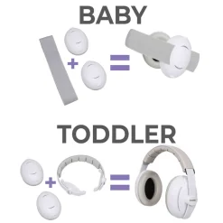 Gehoorbescherming 2-in-1 baby/junior Wit