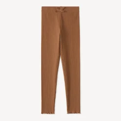 Geribbelde eenkleurige legging meisjes