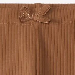 Geribbelde eenkleurige legging meisjes