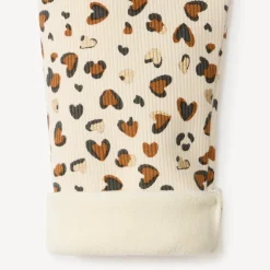 Geribbelde fantasieboxershort voor babymeisje met allover hartjesprint