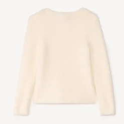 Geribbelde gebreide vest met pluche-effect meisjes