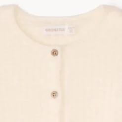 Geribbelde gebreide vest met pluche-effect meisjes
