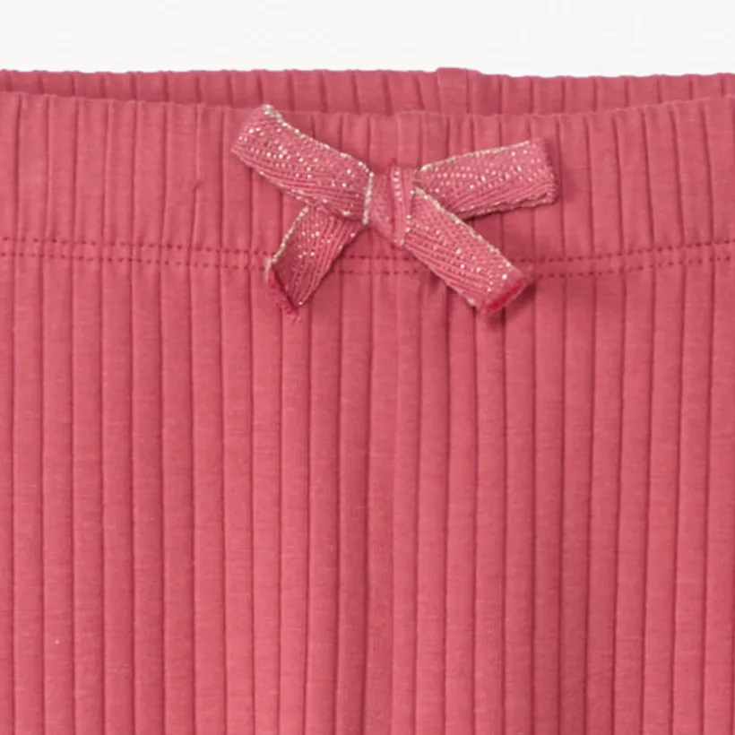 Geribbelde legging met knoop meisjes