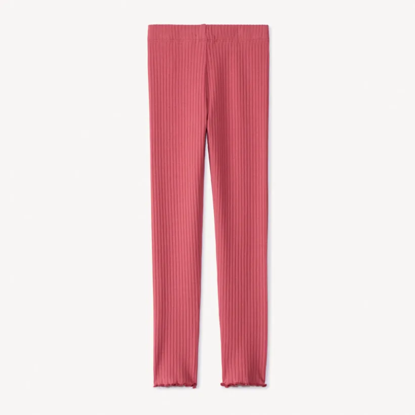 Geribbelde legging met knoop meisjes