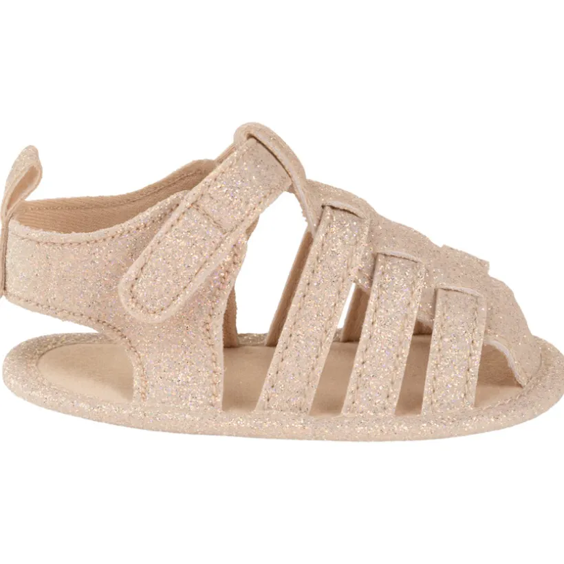 Gesloten en glinsterende sandalen met klittenband meisjes