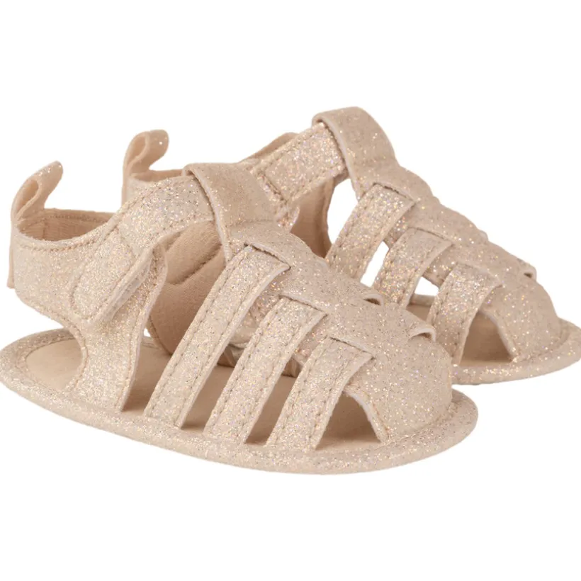 Gesloten en glinsterende sandalen met klittenband meisjes