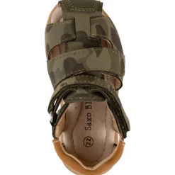 Gesloten en klittenbandsandalen met camouflageprint voor babyjongen