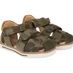 Gesloten en klittenbandsandalen met camouflageprint voor babyjongen