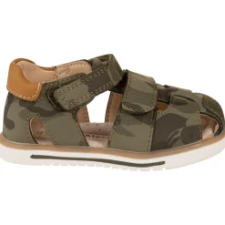 Gesloten en klittenbandsandalen met camouflageprint voor babyjongen