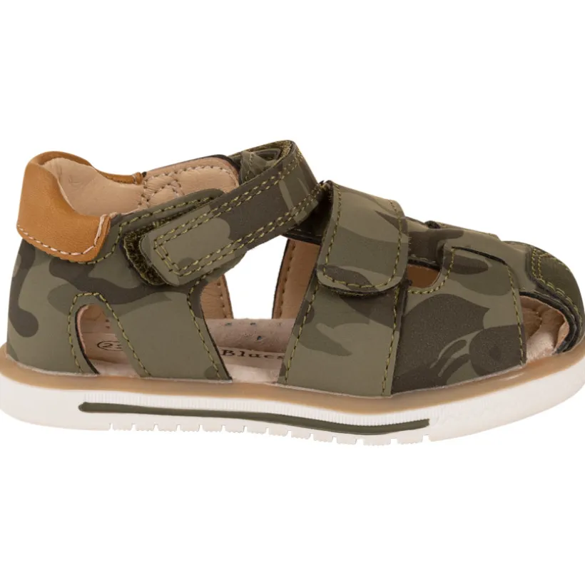 Gesloten en klittenbandsandalen met camouflageprint voor babyjongen