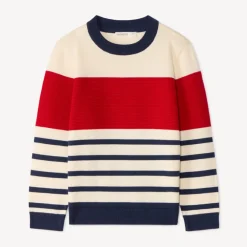 Gestreept breipulli voor jongen