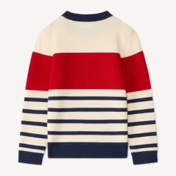 Gestreept breipulli voor jongen