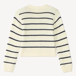 Gestreepte gebreide gilet voor meisjes