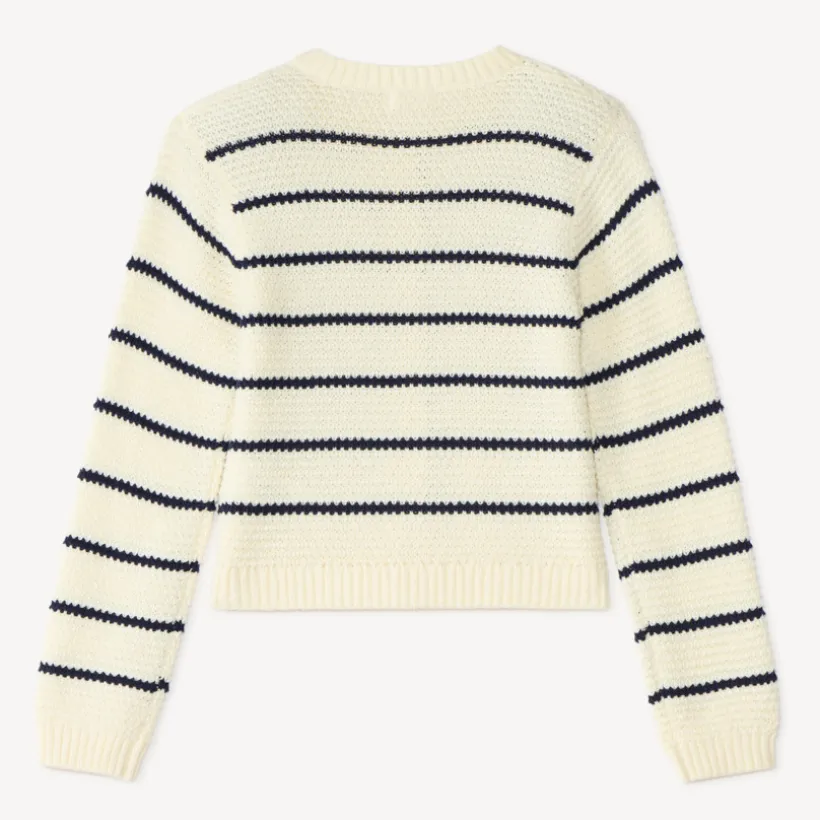 Gestreepte gebreide gilet voor meisjes