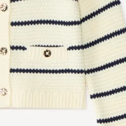 Gestreepte gebreide gilet voor meisjes