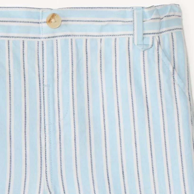 Gestreepte katoenen bermuda voor babyjongen