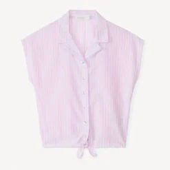 Gestreepte knoopblouse meisjes