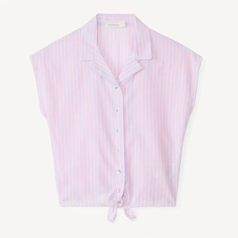 Gestreepte knoopblouse meisjes
